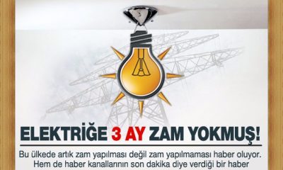 Elektriğe 3 Ay Zam Yokmuş