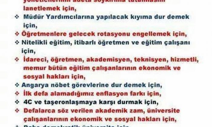 Eğitim-Sen ve Türk Eğitim-Sen’den Ortak Grev Kararı