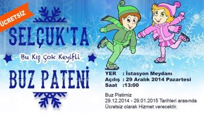 Selçuk’ta Buz Pateni Keyfi