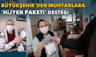 Büyükşehir’den muhtarlara hijyen paketi
