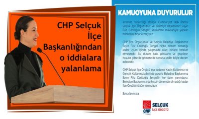 CHP Selçuk İlçe Başkanlığından o iddialara yalanlama