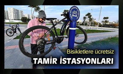 İzmir’de bisikletlere ücretsiz tamir istasyonu