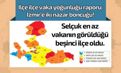 İlçe ilçe vaka yoğunluğu raporu: İzmir’e iki nazar boncuğu!