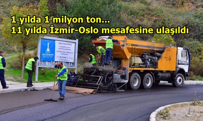 İzmir Büyükşehir Belediyesi’nin asfalt bilançosu