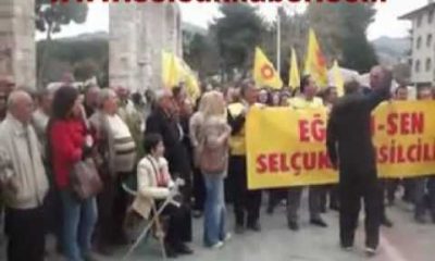 Selçuk’ta 4+4+4 yasa tasarısını protesto eylemi